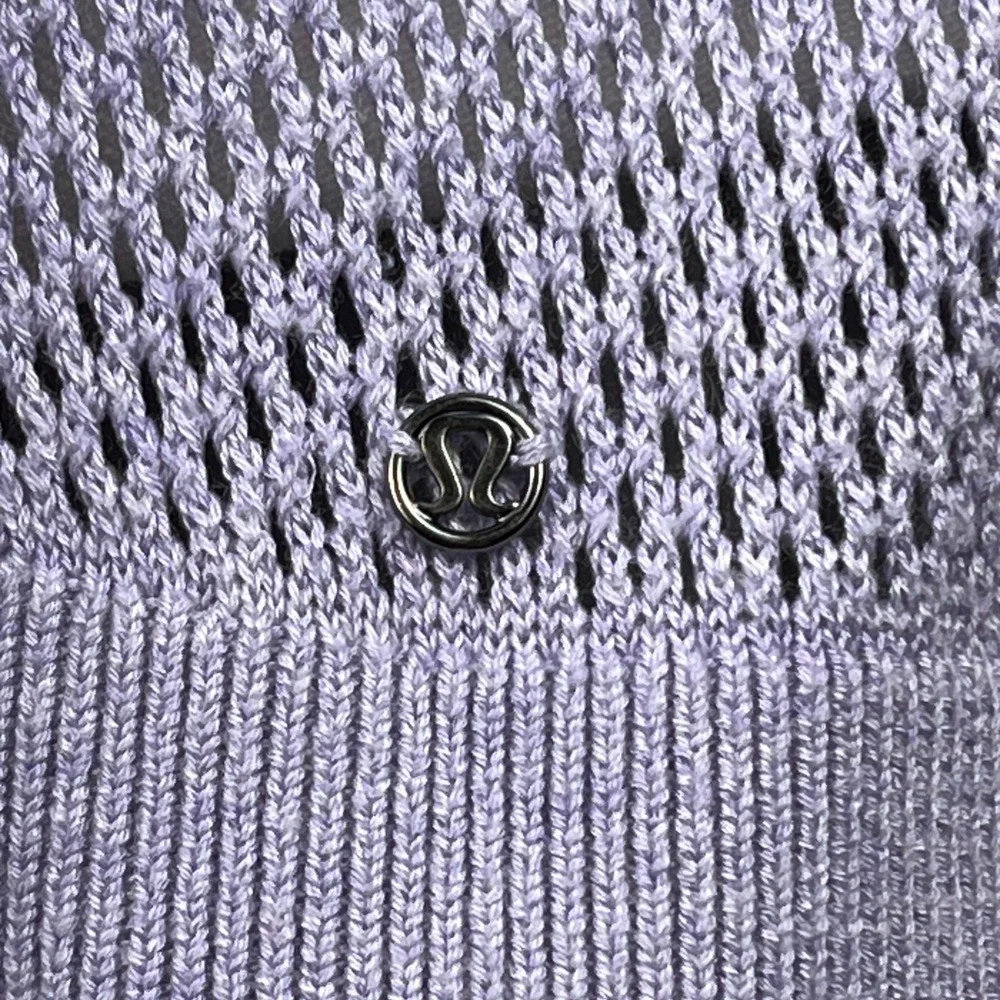 LULULEMON Women 4 Purple Sunset Savasana Pullover II Crossover Open Back Sweater